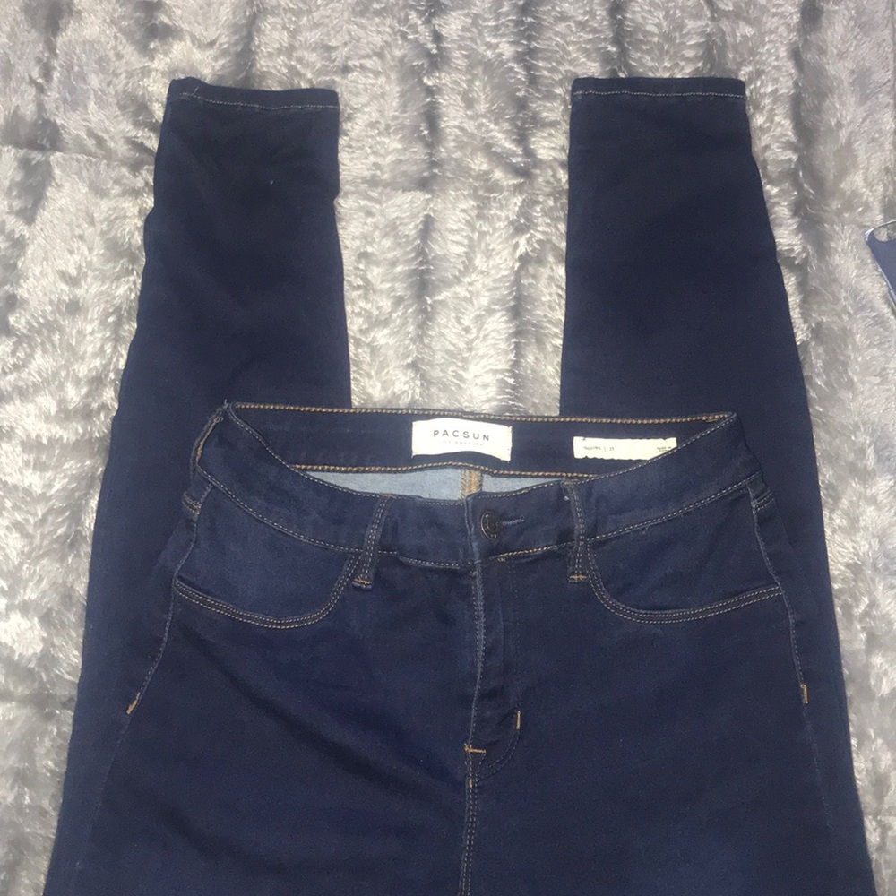Pacsun dark blue skinny jeans (jegging material)